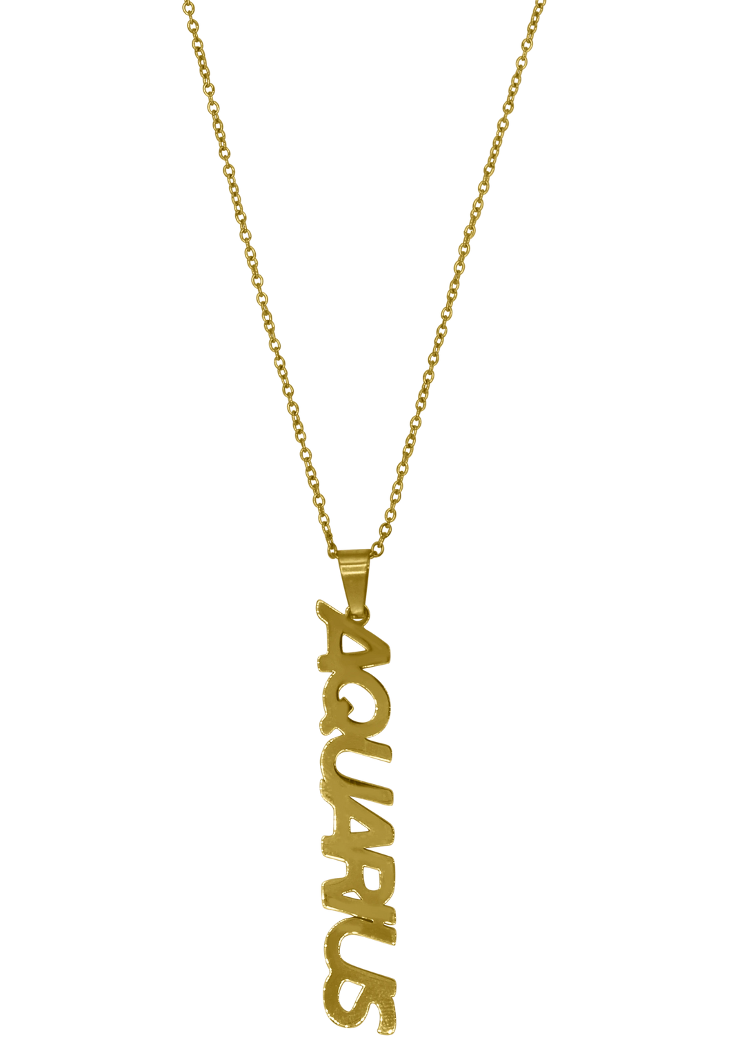 Zodiac Sign Nameplate Necklace Grande Dame