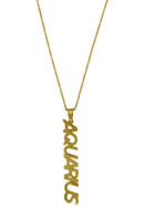 Zodiac Sign Nameplate Necklace Grande Dame
