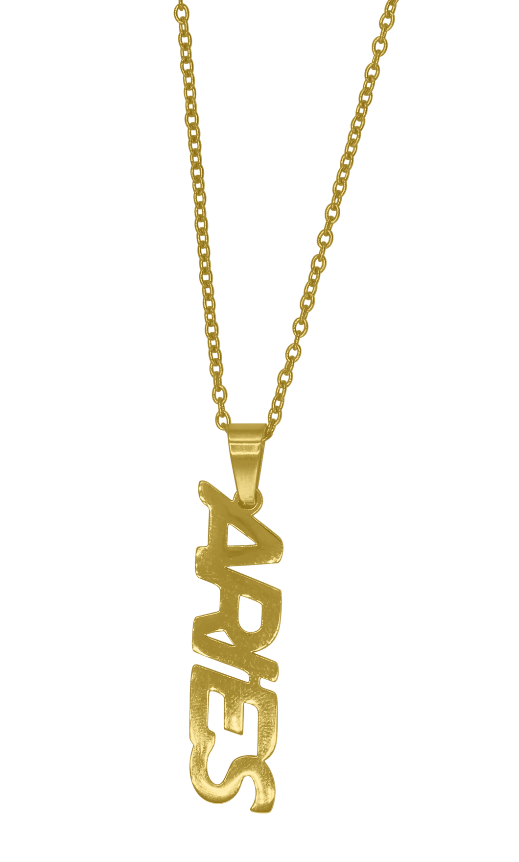 Aries Zodiac Sign Nameplate Necklace Grande Dame