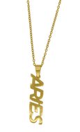 Aries Zodiac Sign Nameplate Necklace Grande Dame