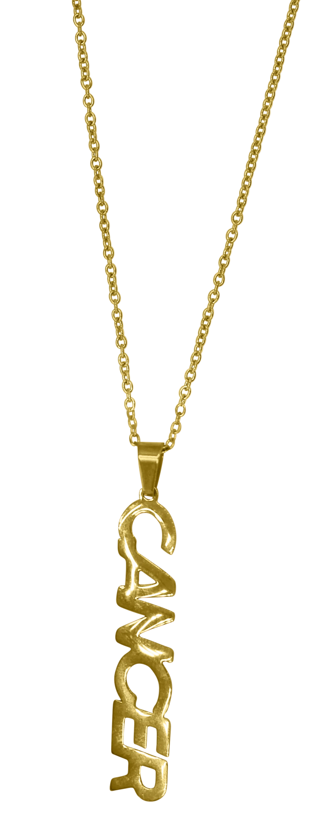 Cancer Zodiac Nameplate Necklace