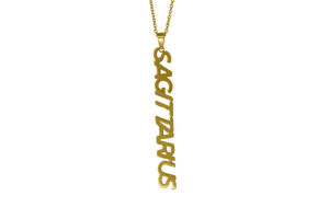 Sagittarius Zodiac Nameplate Necklace