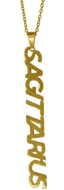 Sagittarius Zodiac Nameplate Necklace