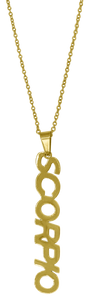 Scorpio Zodiac Nameplate Necklace