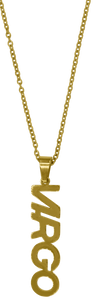 Virgo Zodiac Nameplate Necklace